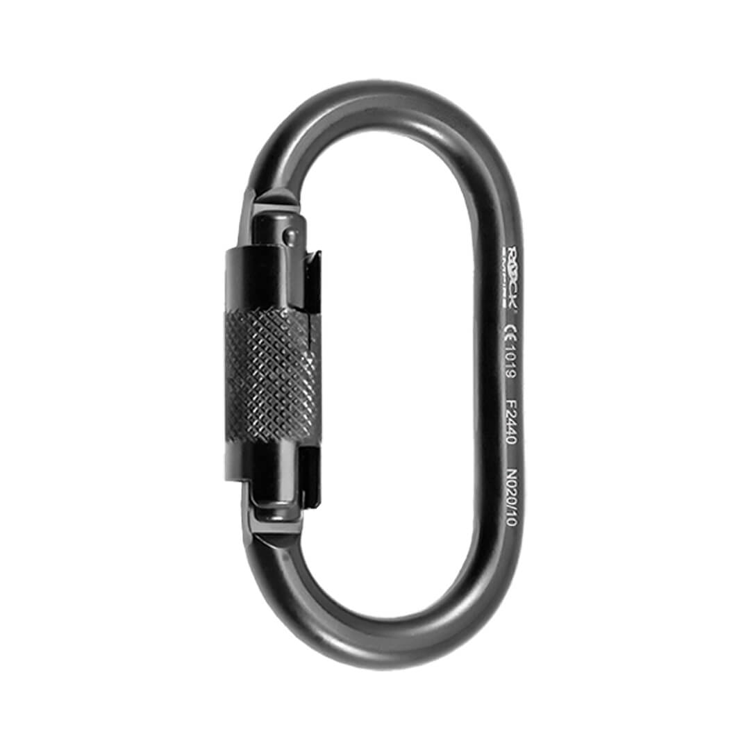 Mosquet n De Acero Steel Carabiner O KL 2T Black Stone Adventure